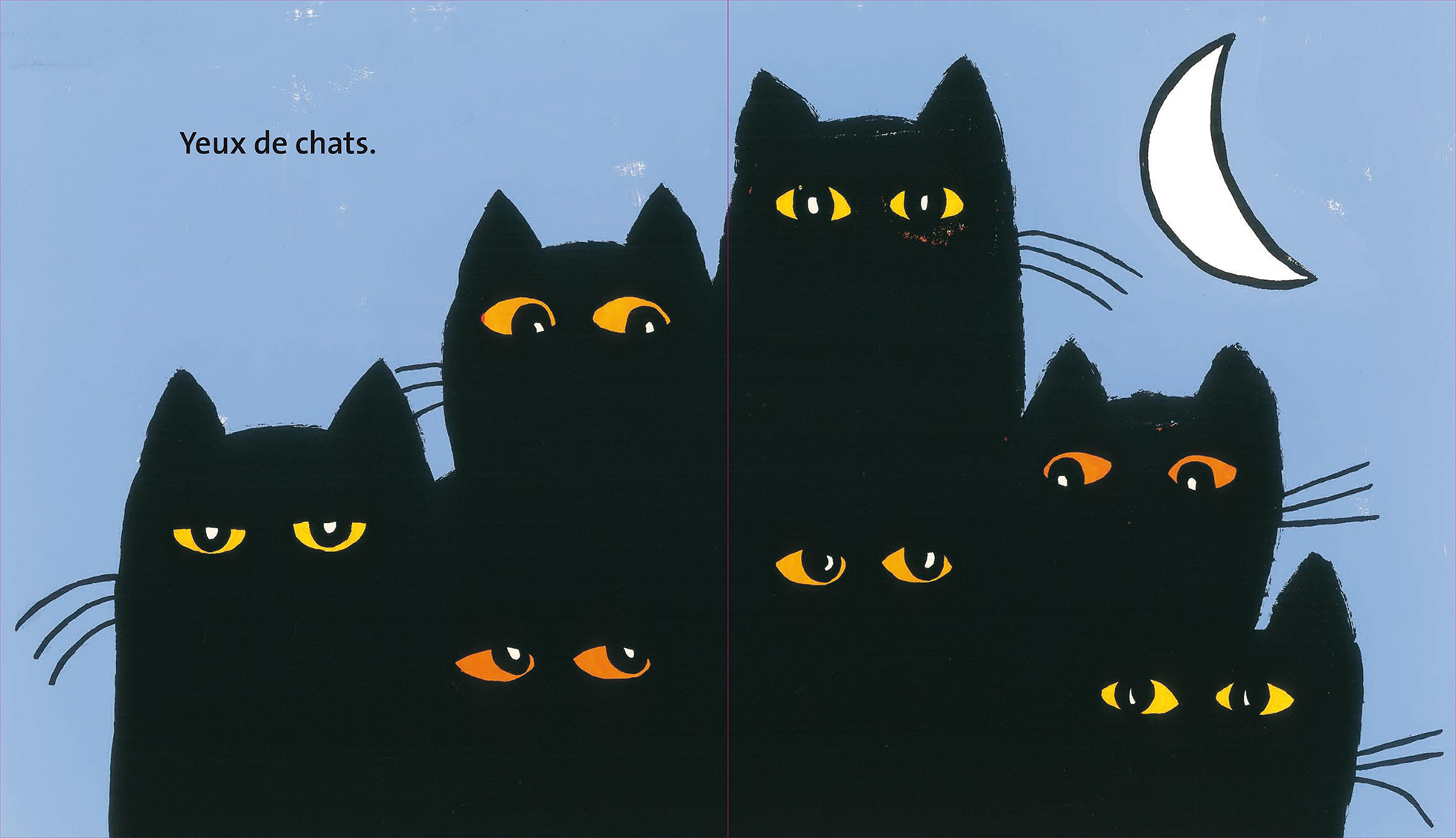 Le rêve de griffachat Magali Bardos Pastel L'école des loisirs album cartonné 0-3 ans chat nuit silhouette de chat moustaches yeux regards transformation lune souris château