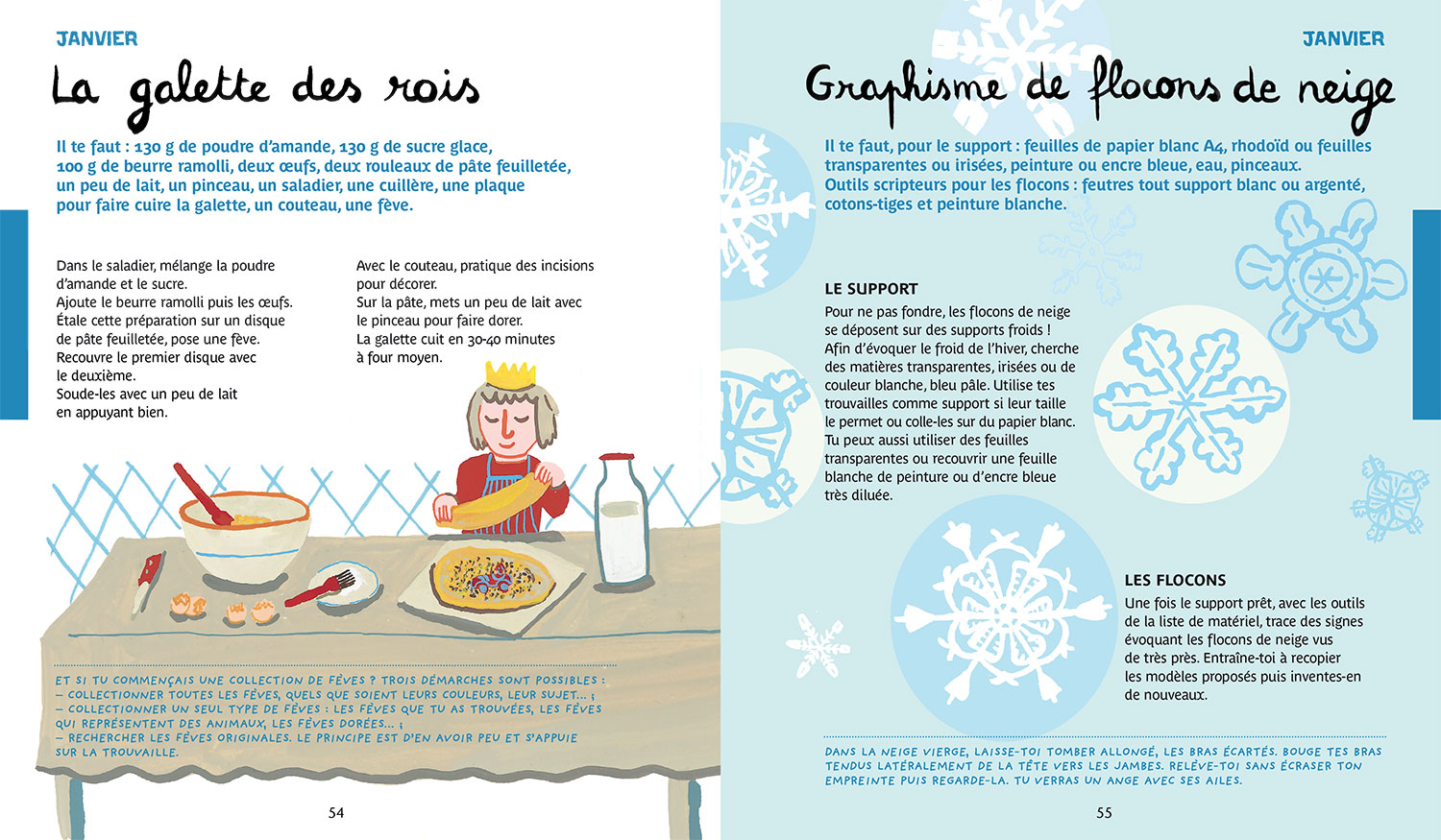 Chépa quoi faire Magali Bardos C. Lécullée & I. Peltier-Lécullée Actes sud junior 2007 agenda 100 activités au fil des mois jeux pour enfants galette des rois flocons de neige